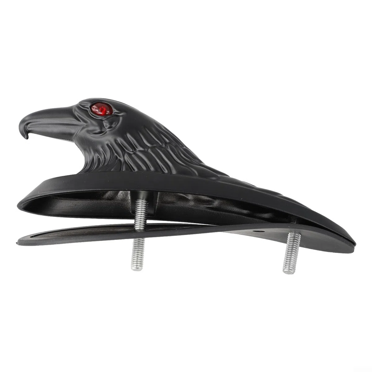 Elegante decoración de guardabarros delantero con diseño de cabeza de águila para motocicletas (negro)