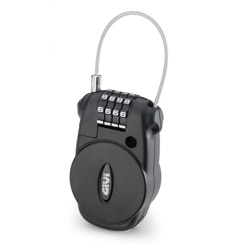 Givi - Padlock with Retractable Wire and Combination Lock s220