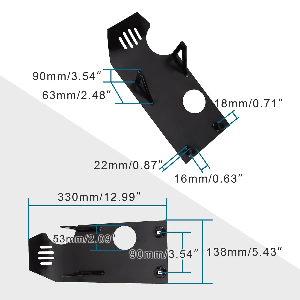 GOOFIT Reemplazo de protección del chasis del Motor de la Cubierta del estator del Motor de la Motocicleta goofit 110-140cc crf50 Todoterreno de la Motocicleta, Negro
