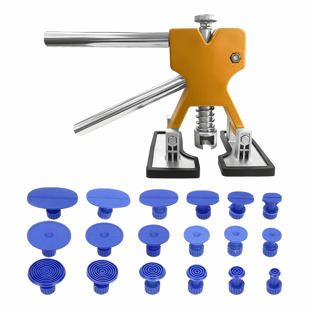 JNNJ Kit Herramientas Eliminación Abolladuras, Kit Reparación Abolladuras Sin Pintura, Juego De Reparación De Abolladuras con Lengüetas De Pegamento Extractor, para Eliminar Golpe Y Daños por Granizo