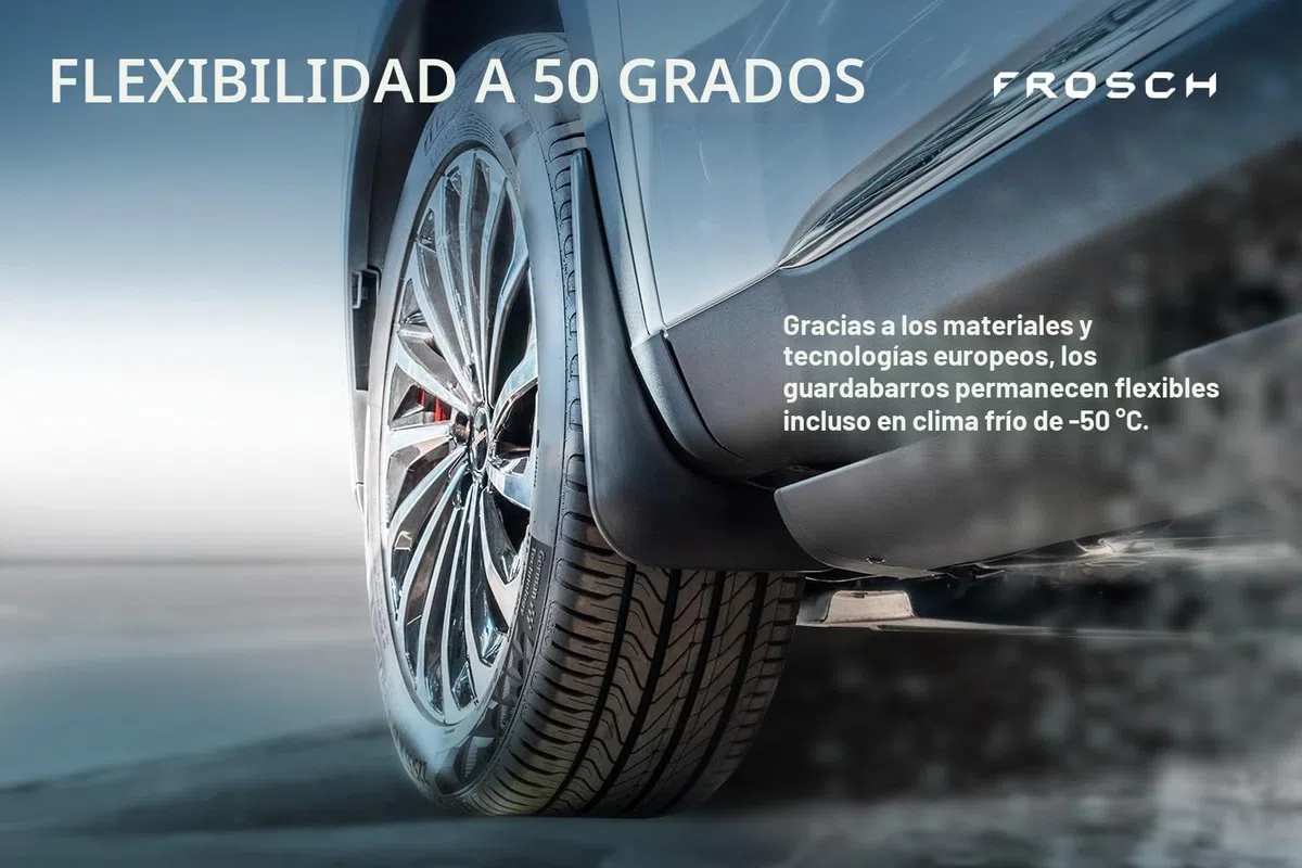 FROSCH EXP.SGFJK001 FROSCH Guardabarros de coche a Medida, aletas guardabarros, aletas de barro de coche, 2 piezas con kit de fijación delantero/trasero Negro