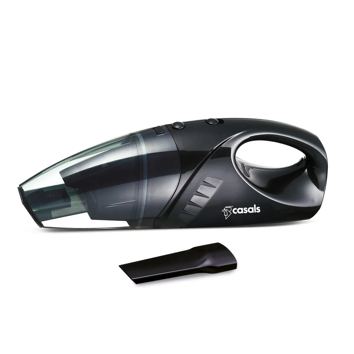 Casals VAC-100 - Aspirador para Coche, 100W, 12V, succión 2,5Kpa, Accesorios incluidos, Cable de 4 Metros, tamaño reducido, Negro