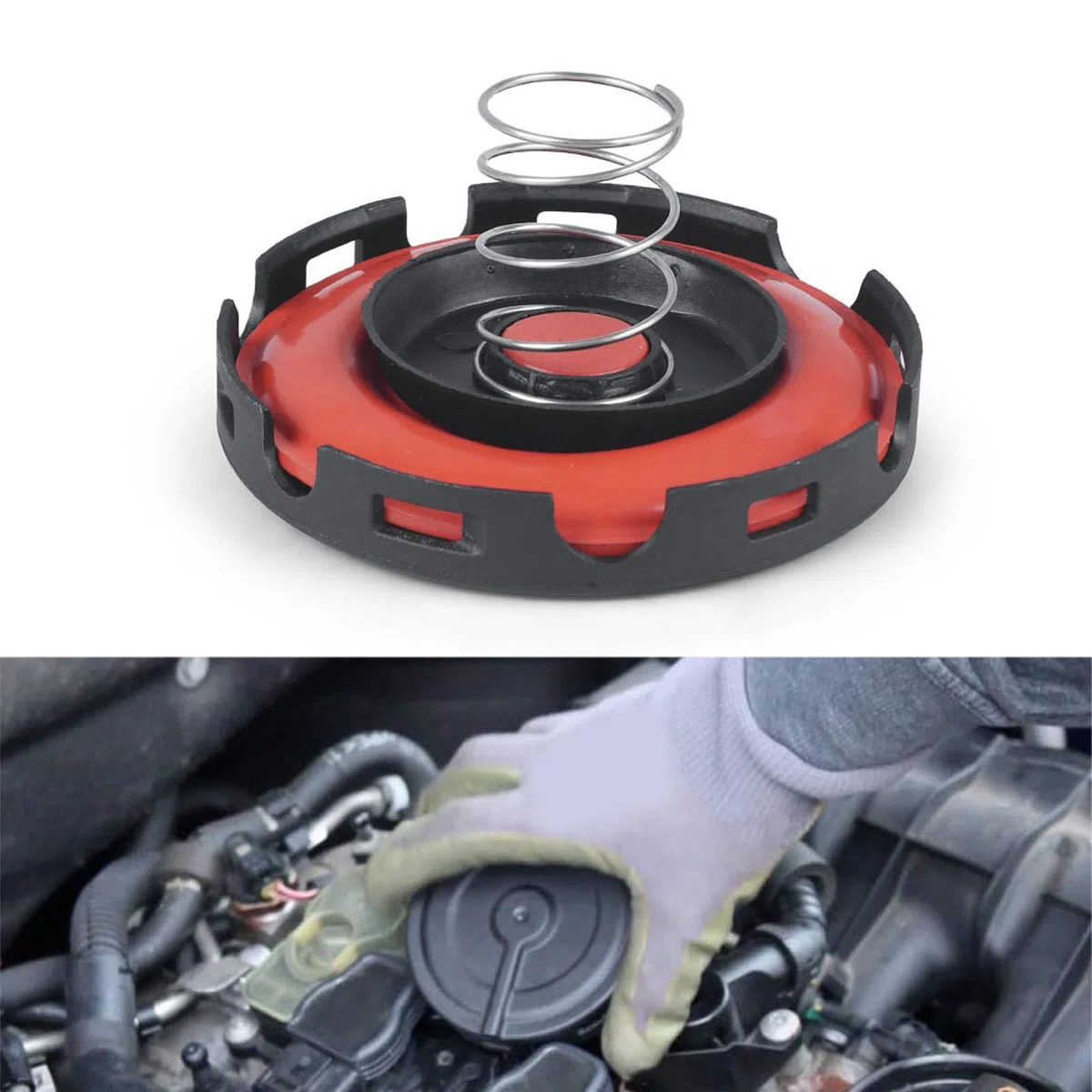 Diafragma de válvula PCV, Kit de reparación de Membrana PCV Profesional Multifuncional, práctica Cubierta de válvula de diafragma, válvulas PCV de Repuesto para Coche, Adecuado para A3,