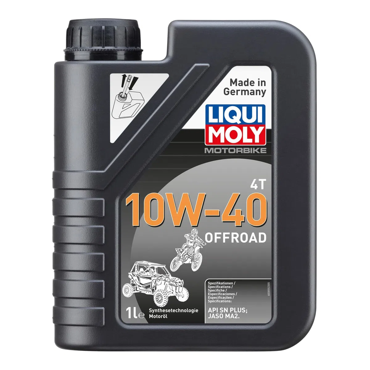 Liqui Moly Motorbike 4T 10W-40 Offroad, 1 L, Aceite de 4 Tiempos de Motocicleta, SKU 3055