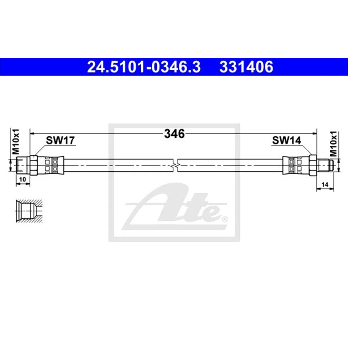 Ate 24.5101-0346.3 Accesorios y Mangueras de Frenos