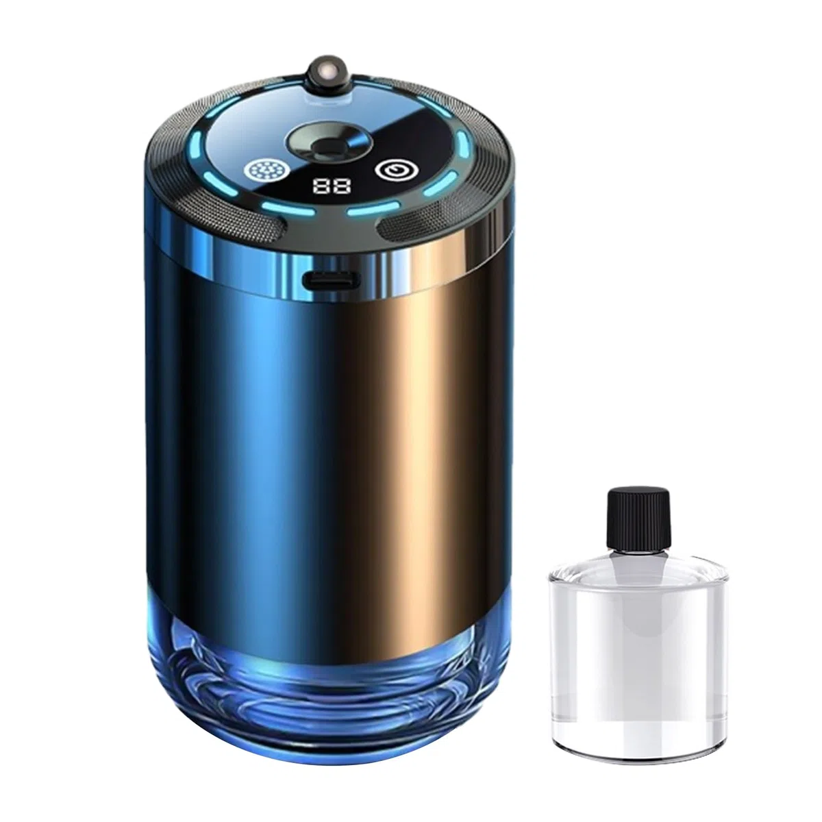 Teksome Humidificador de Automóvil, Aromaterapia, 5 Modos Ambientador de Aire para Automóvil - Liminador de Olor para Coche, Hogar, Oficina, Habitación Pequeña