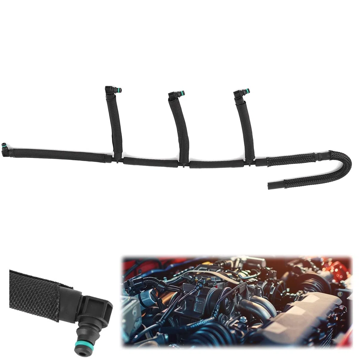 Tubo de Retorno de Combustible 03L130235AF, Reemplazo Compatible con Audi A1 1.6 TDI 2010-2015, Línea de Rebose con Junta de Caucho