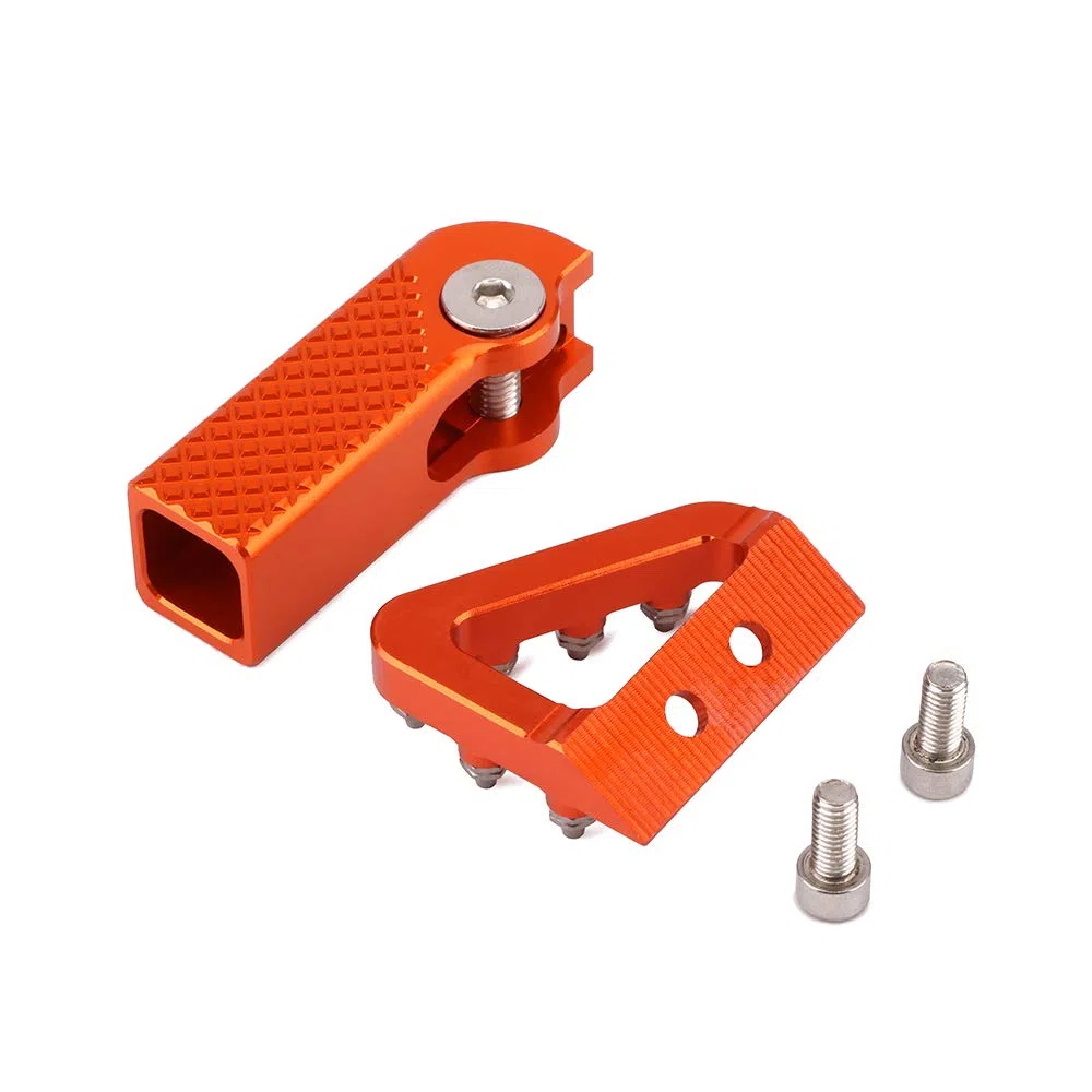 JFG RACING Moto CNC Pedal de freno trasero Reforzan la placa + punta de palanca de palanca para SX SXF XCF 2015-2019, 125-501 todos los 2017-2019