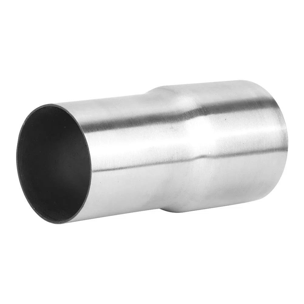 Qiilu Adaptador de Tubo de Escape, Adaptador de Tubo de Escape, Conector de Tubo de Escape Universal de Acero Inoxidable Adaptador de Tubo Reductor Pieza Modificada 57-63MM