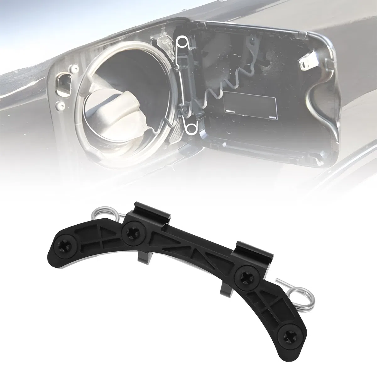 Bisagra para depósito de coche OE 30649879 31265160 31265160-PM5093 compatible con V70 S60 S80 XC90 soporte de bisagra de plástico longitud 12,2 cm