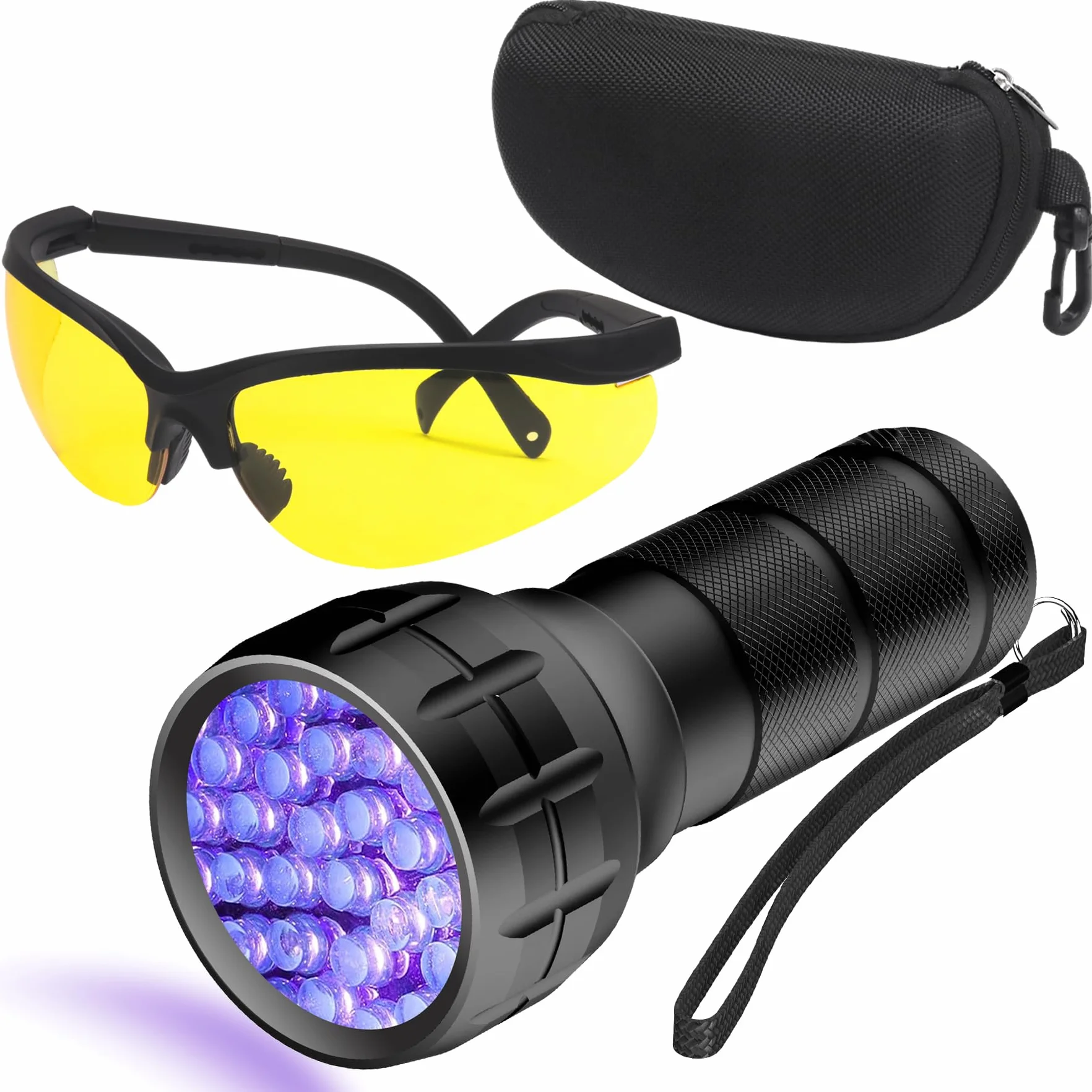 COSOOS - Herramienta y kit de detector de fugas de aire acondicionado, detector de fugas de aire acondicionado, luz UV para detección de fugas con colorante UV de aire acondicionado, detector de fugas