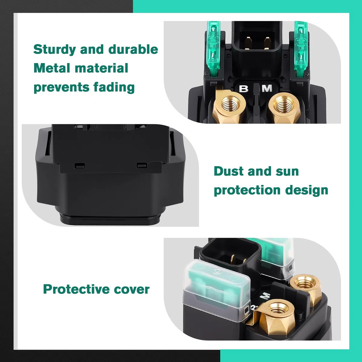 LOCOPOW Motocicleta Solenoide Relé de Arranque para Suzuki AN 250 400 Burgman SV650 SV650S 1999-2008 SV1000 SV1000S 2003-2007 / Yamaha Raptor 700 R YFM700R 2008–2012