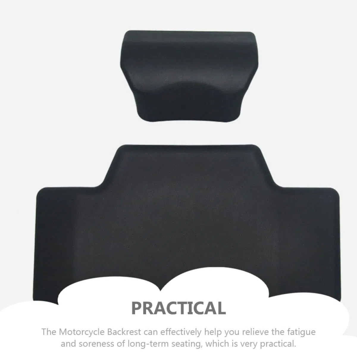 2 Piezas Almohadilla Respaldo Baúl Moto Espuma PU Antishock Cojín Trasero Cómodo Respaldo Pasajero para Motocicleta Portátil