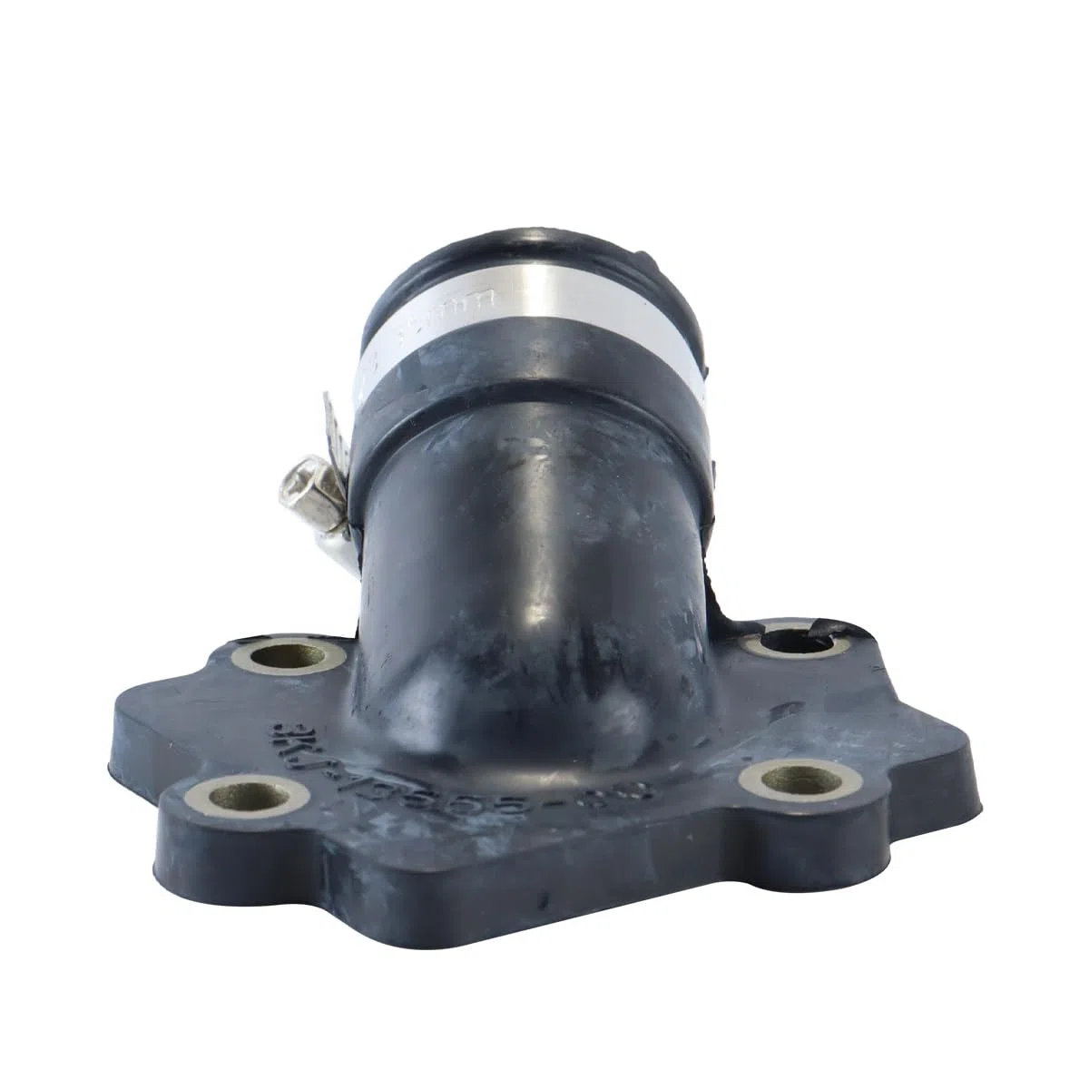 Colector de admisión y válvula de láminas para motocicleta, fabricado en aleación de aluminio y caucho. Compatible con motores JOG Vino BWS Minarelli de 2 tiempos de 49 cc y 50 cc.