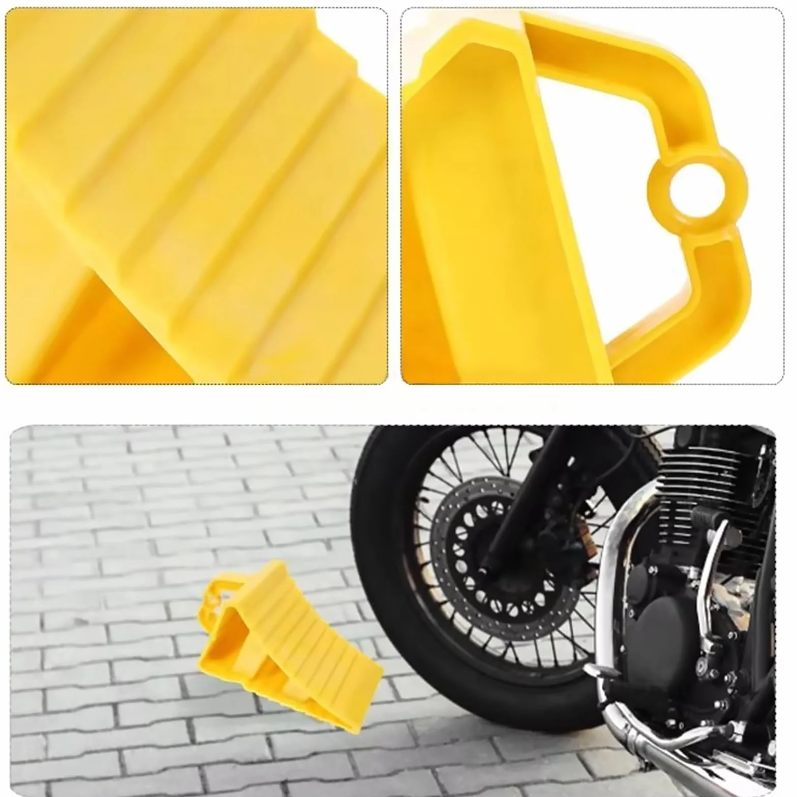2 Piezas Calzo para Ruedas de Coche, 20 * 12 * 11 CM Cuñas de Ruedas, Calzos Coche, Cuñas De Freno, Calzos para remolques, Cuña Rueda Coche, para Coches, Remolques, Caravanas, Autocaravanas