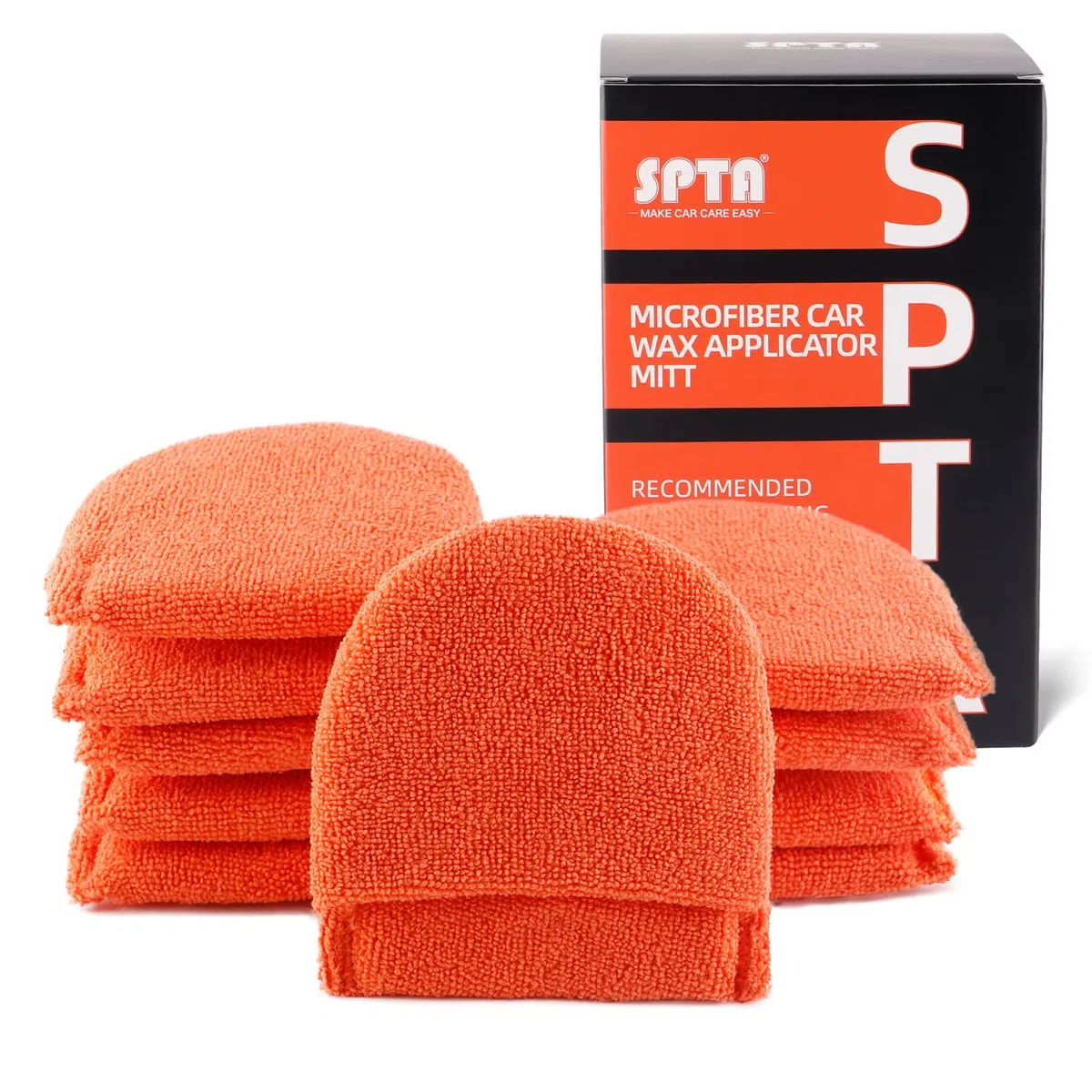 SPTA 10 Unids 125mm Pulido Esponja Almohadillas de Coche con Cera Esponja Aplicador Coche Almohadillas Esponja de Pulido Cera, Almohadillas de Cera