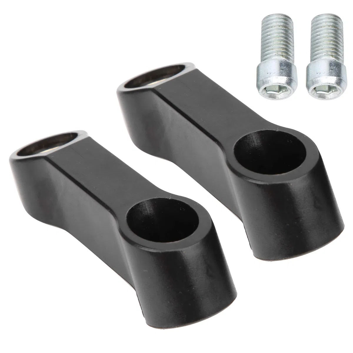 2 piezas 0.4in M10 motocicleta espejo elevador espaciadores adaptador de extensión accesorio universal Adaptador de espejo de motocicleta Manillar Espejo elevador Manillar Extensor de espejo M10 Espej