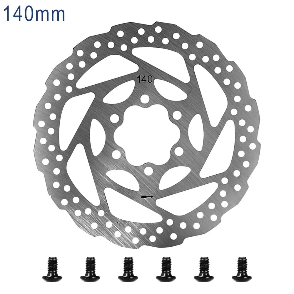 Disco de freno para Kukirin G2 Master G3 G4 (140 mm, 6 orificios), acero inoxidable