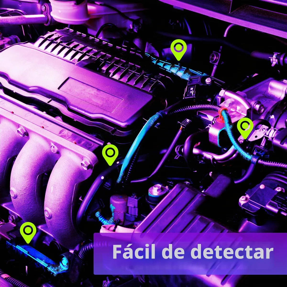 COSOOS - Herramienta y kit de detector de fugas de aire acondicionado, detector de fugas de aire acondicionado, luz UV para detección de fugas con colorante UV de aire acondicionado, detector de fugas