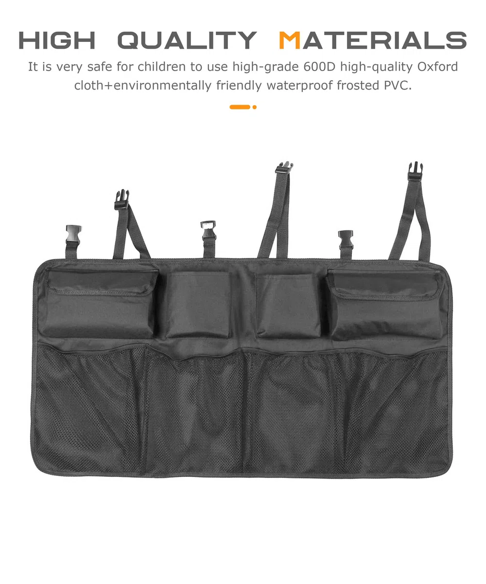 Flaconi Organizador de Coche, Accesorios Interiores, Organizador de Maletero, Bolsa de Maletero, Adecuado para SUV, Coche Negro