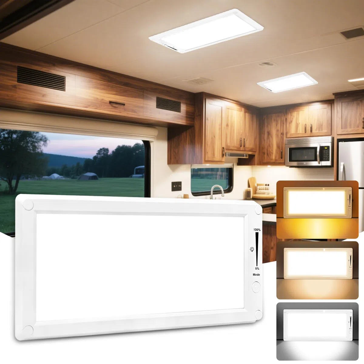 Luces para interiores de RV (Blanco 1 paquete)