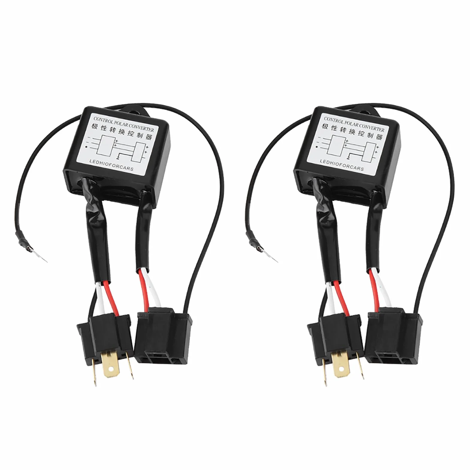 Convertidor Negativo LED de 2PCS, Adaptador de Arnés de Interruptor Polar Negativo Invertido para H4