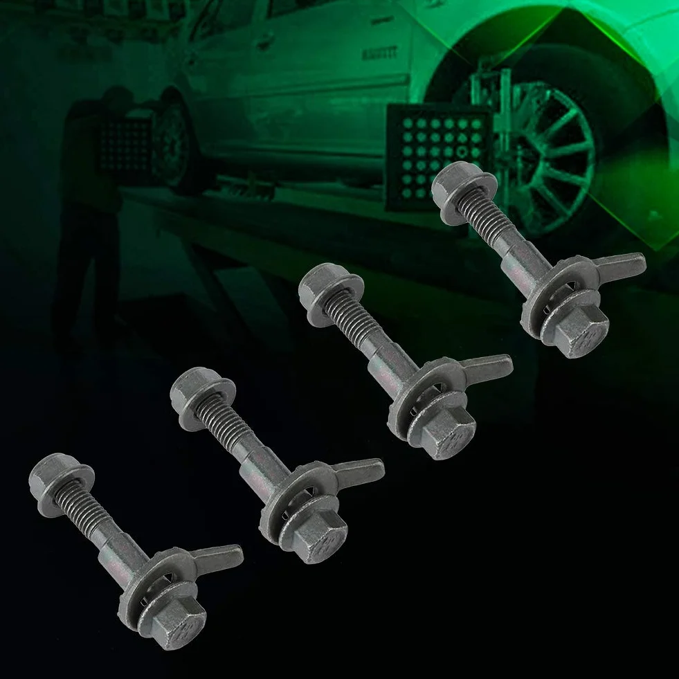 5 x pernos de leva-tornillo excentrico-Duokon Perno de leva, nuevo, vehículos de 12 mm, acero, alineación de cuatro ruedas, kit de inclinación ajustable, perno de leva