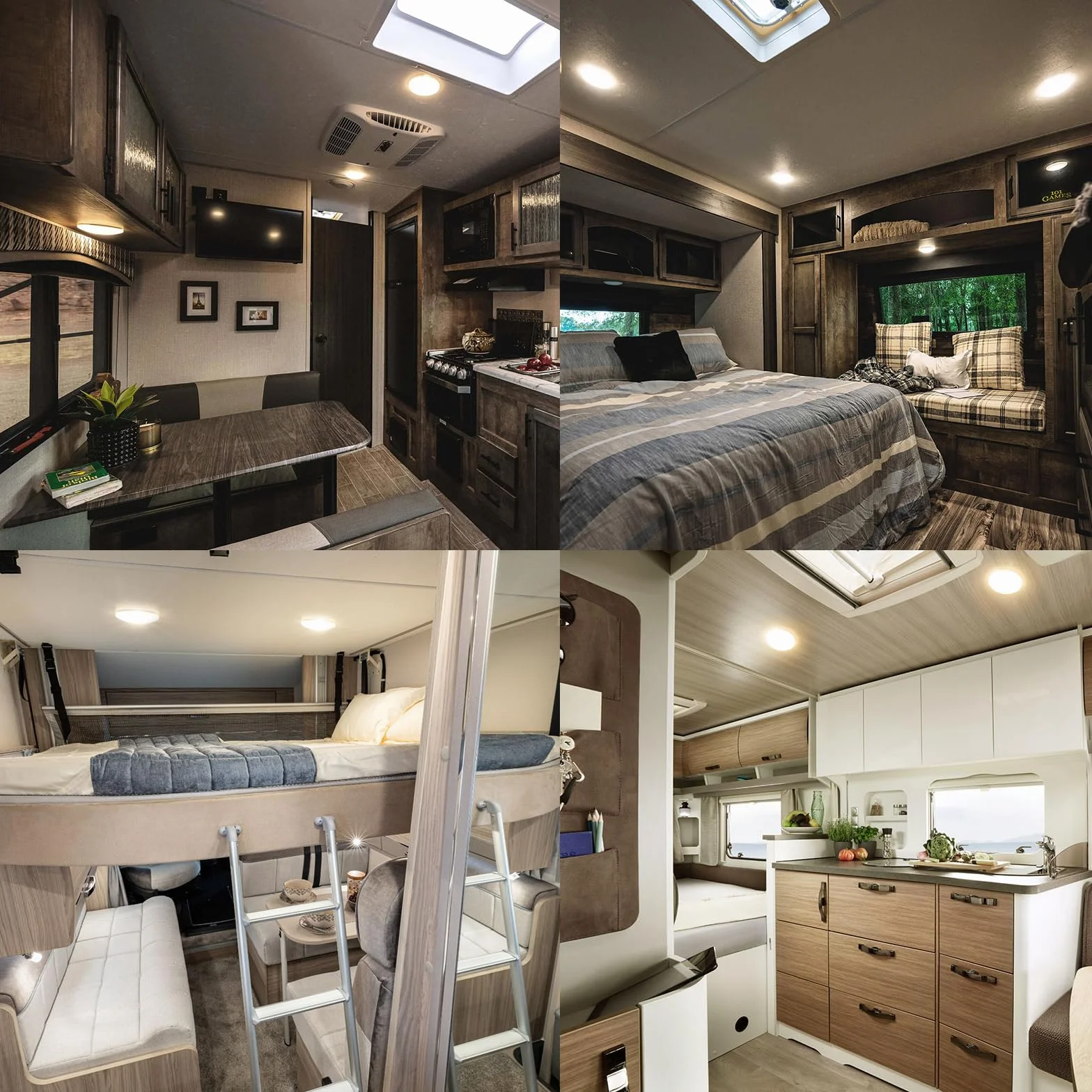 Dream Lighting Lámpara de Techo Autocaravana Luz Interior Casa Rodante Barco 12v Blanco Cálido