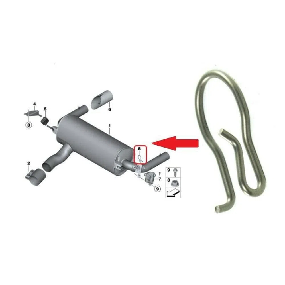 Compatible con BMW 1 2 3 4 5 6 7 Series X1 X2 X5 X6 Clip del actuador de la válvula de control de la aleta del sistema de escape para la fijación 18307620323