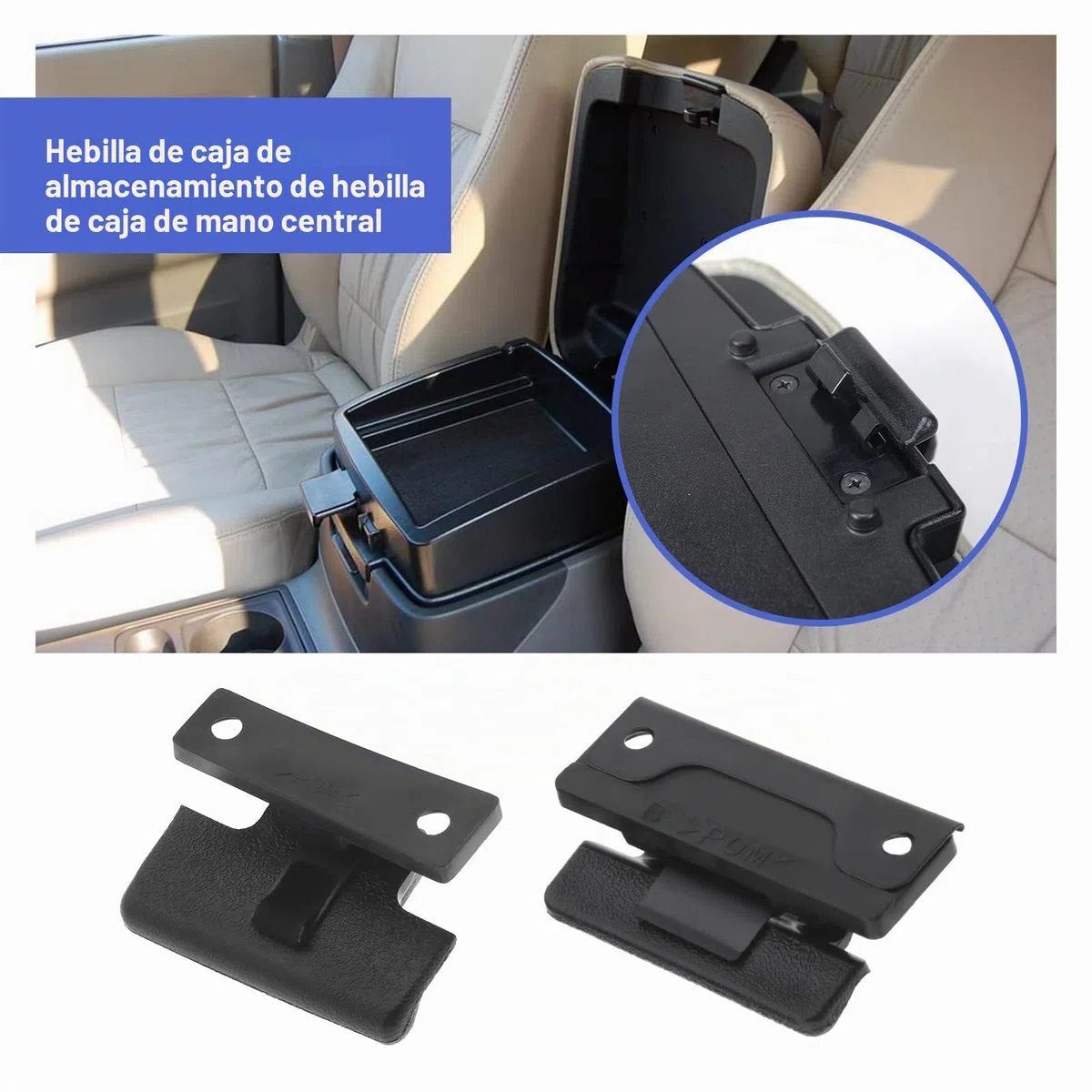 2 Piezas de Cierre de Tapa de reposabrazos de Consola Central MR532555 MR532556 Compatible con Mitsubishi Pajero V73 V75 V77 V93 V97 Montero plástico