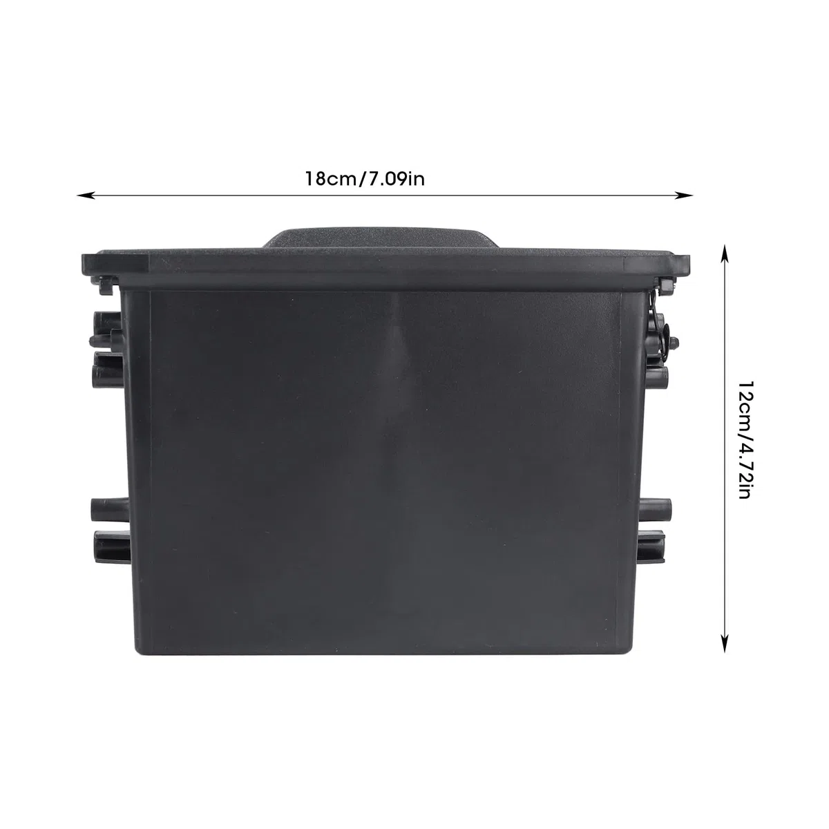 Caja de Almacenamiento de Radio 1DIN para, Organizador Interior ABS Negro, Multi Aplicaciones