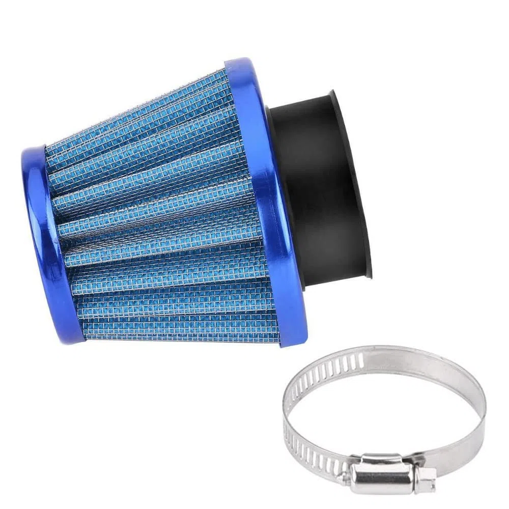 ETOPARS 2 X Azul Filtro de Aire de la Motocicleta Universal Filtro de Aire de Aspiración 34mm 35mm 36mm Kit de Filtro Admisión Aire Frío Inducción Scooter