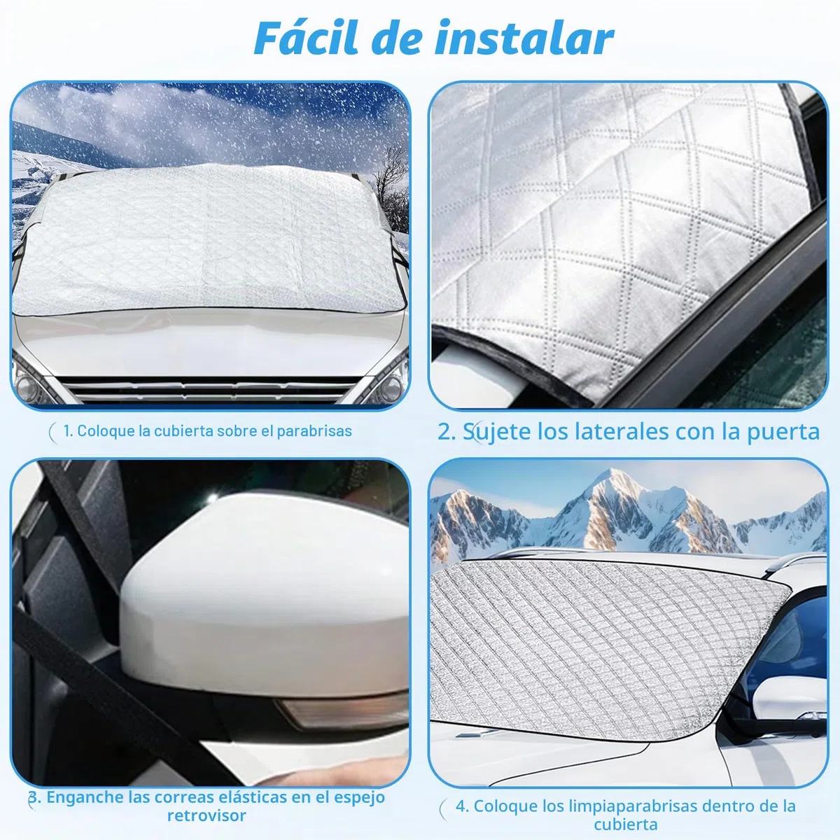 Protector para Parabrisas,Protector de Parabrisas,protector parabrisas Hielo, parabrisas Hielo, Protege de hielo Plegable,PRotector PArabrisas Coche Delantero PRotector Nieve Viento (179 x 140 x122cm)