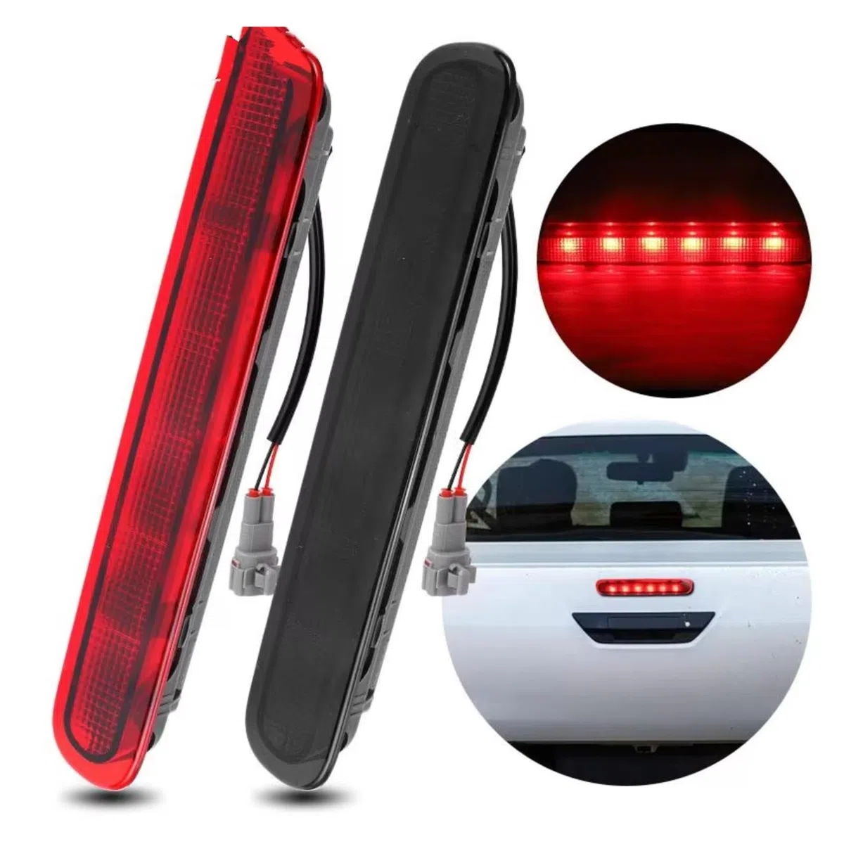 Tercera Luz De Freno para Toyota para Hilux para Vigo 2005 2006 2007 2008 2009 2010 2011 2012 2013 2014 3.ª lámpara de Parada LED luz de Freno Adicional Luz Freno Alto Nivel(Red Lens)