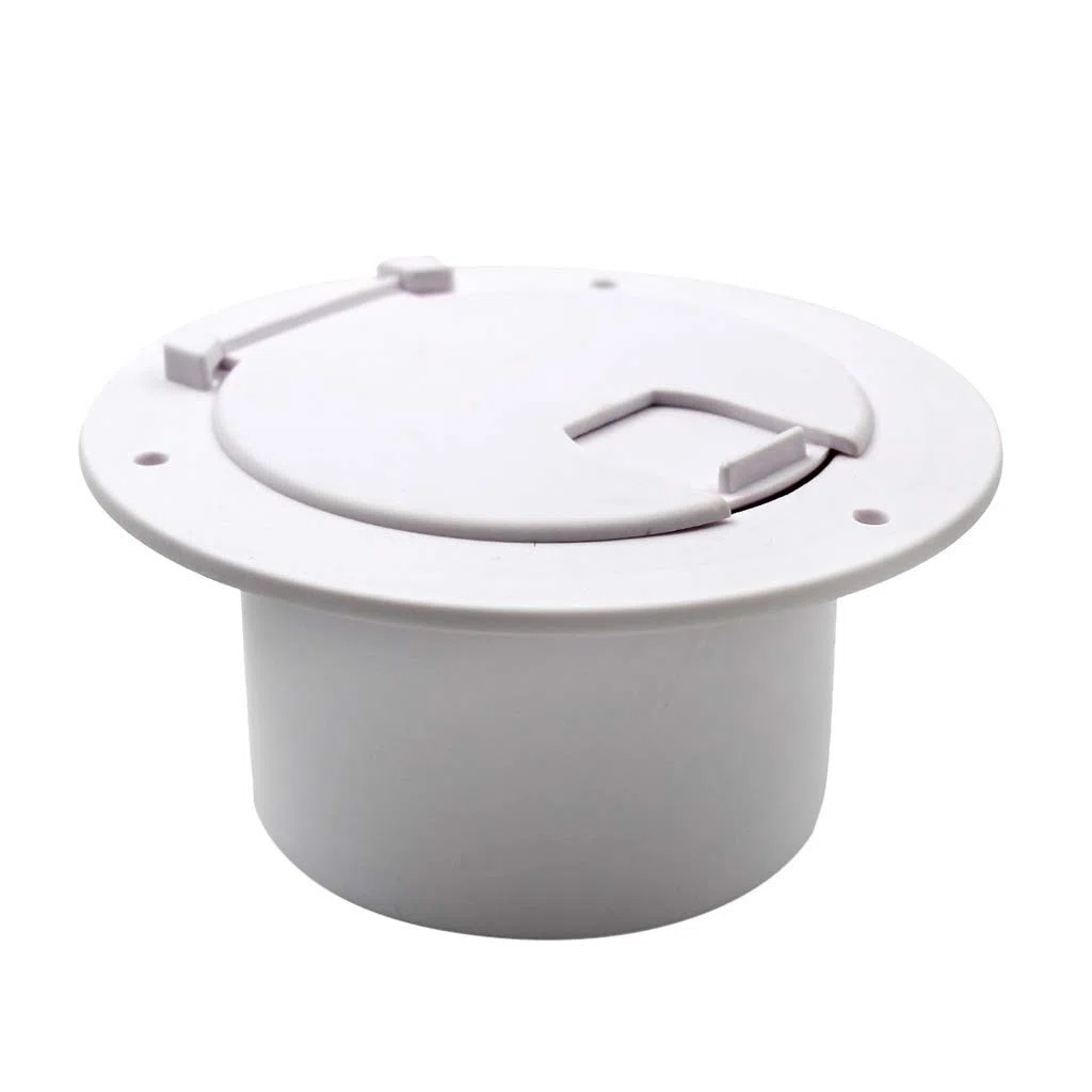 zalati Escotilla de cable eléctrico con cable de alimentación trasero, puerta de acceso para barco, caravana, caravana, remolque, autocaravana