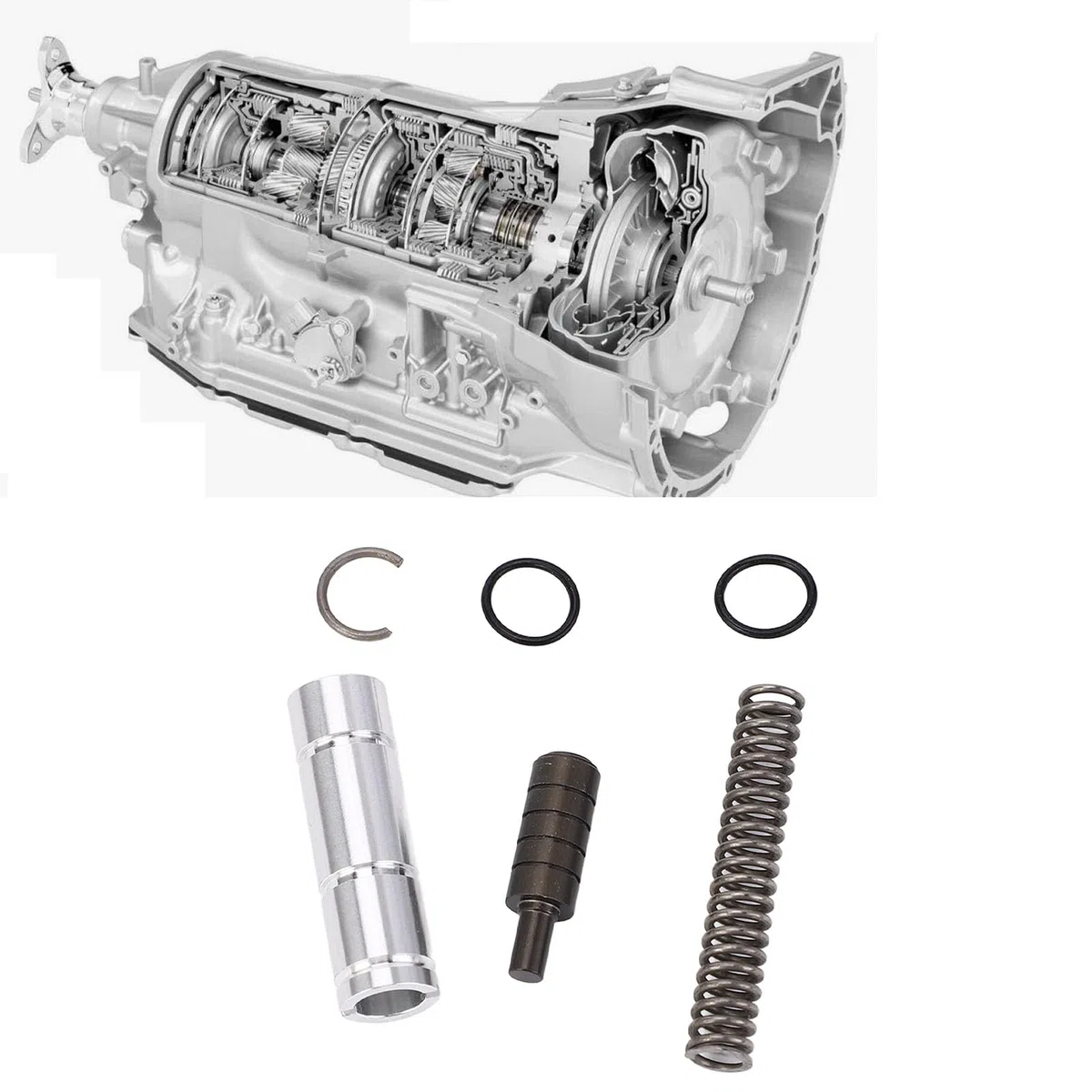 Válvula amortiguadora TCC,Kit de funda de válvula amortiguadora TCC de transmisión automática 68942 23K Reemplazo,Herramienta profesional de reparación automotriz para transmisión