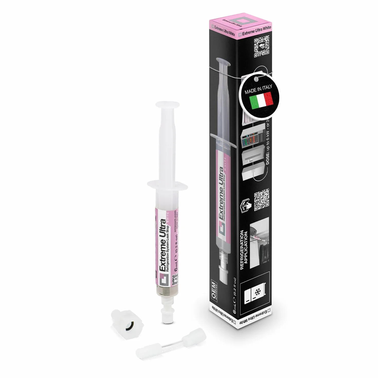 Extreme White Ultra, Sellador de Fugas para Sistemas de Refrigeración con R600 - R290 (Adaptador 1/4 SAE)
