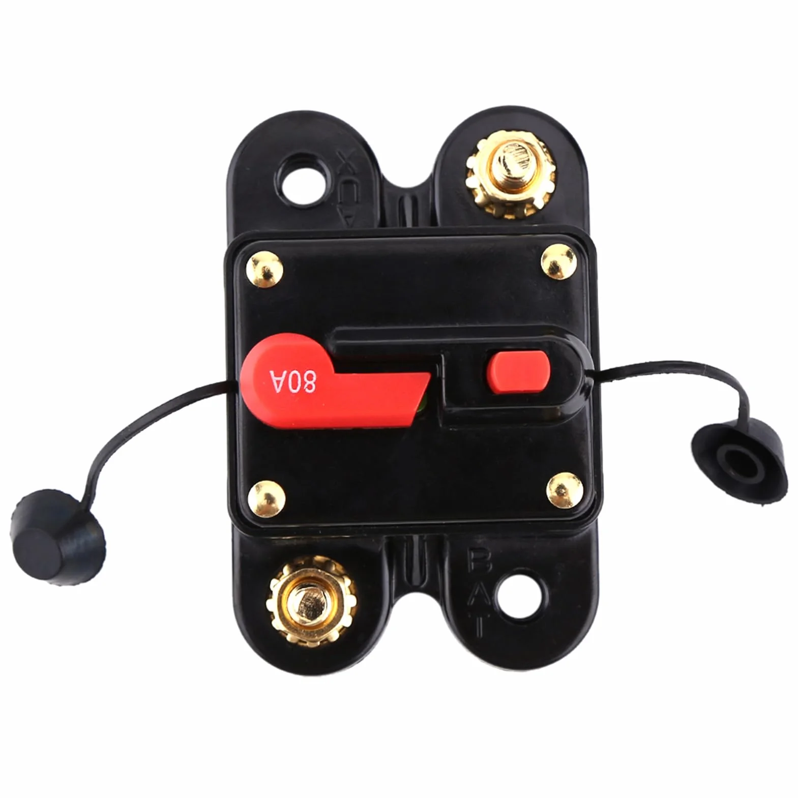FTVOGUE DC12V Fusible de restablecimiento del disyuntor 80-300A para el coche Estéreo de la bici del barco de audio estéreo(80A)