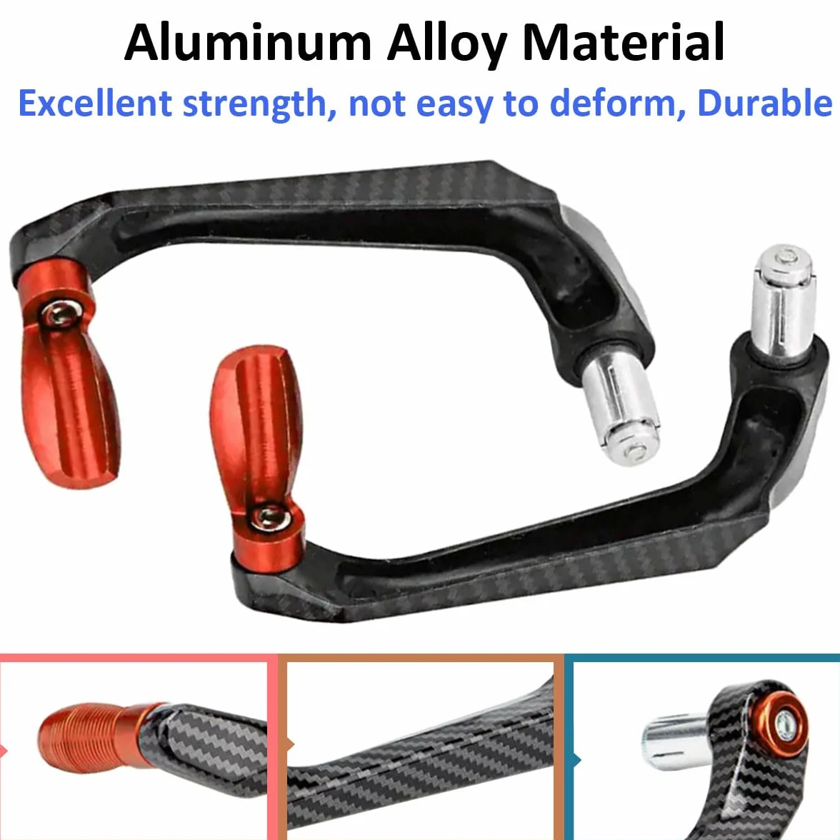 Protectores de Manillar de Motocicleta 7/8 pulgadas Protector de Freno de Manillar de Moto 22mm Freno Palanca de Embrague Protector de Mano de Motocicleta Naranja
