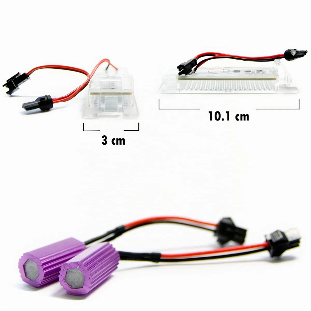LIGHTWORLD24 Luzes de Matrícula LED de Repuesto para Opel Zafira B, Vectra C, Corsa D, Insignia, Astra J, Astra H, Adam, Cascada, Meriva A/B, Tigra Twin Top, Juego de 2 Luces de Matrícula LED Xenon