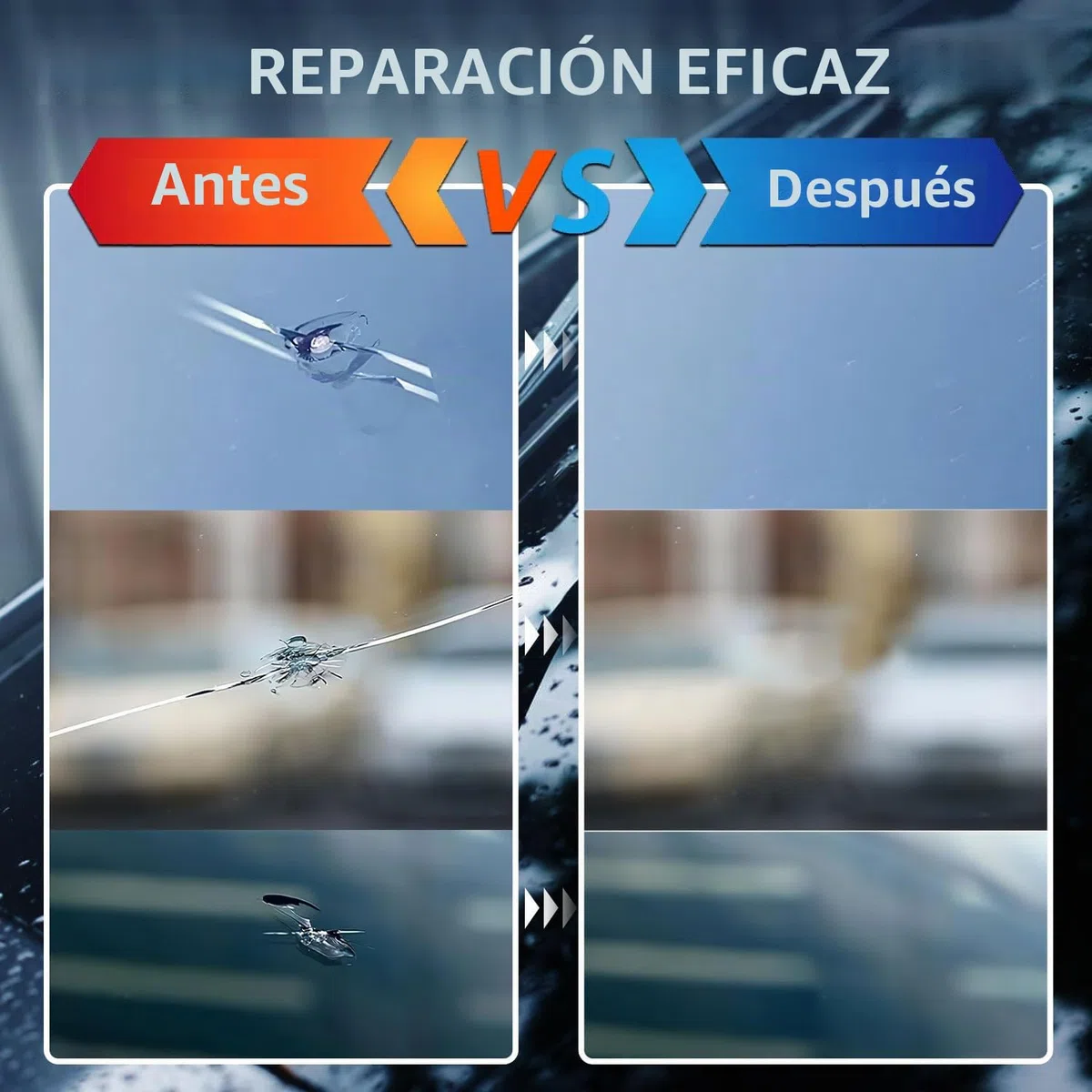 GEARMONSTER Kit de reparación de parabrisas de coche, líquido de reparación de cristales, líquido de reparación, kit de reparación de parabrisas de coche, accesorios de coche