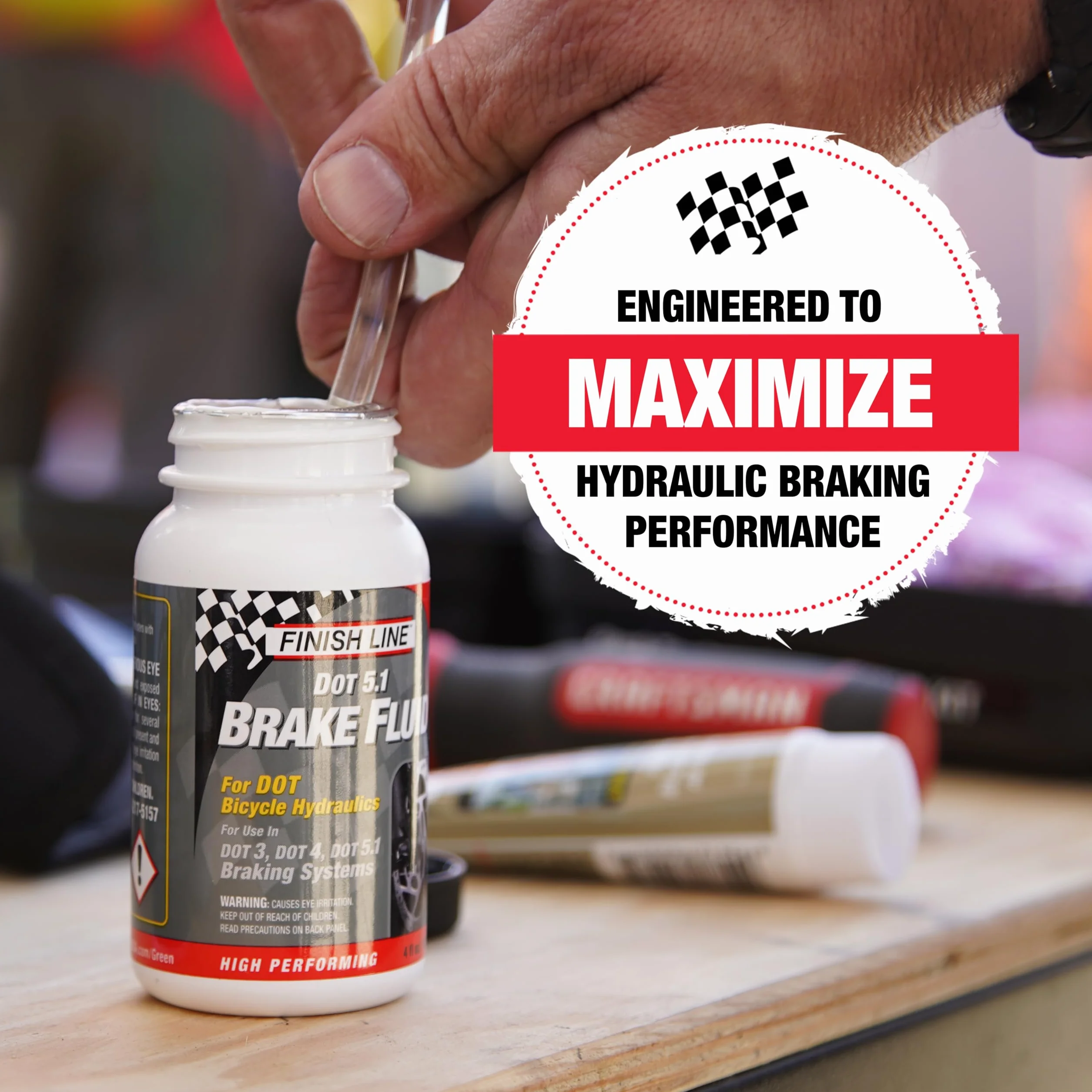 Finish Line Brake Fluid Synthetic Dot, Microondas Con Marco Unisex, Blanco, 120 Ml