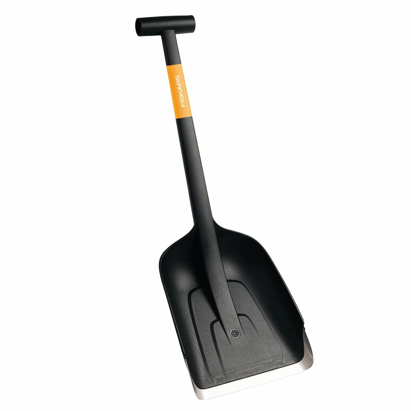 Fiskars Plus Pala de Nieve para Coche, Pala de Nieve compacta con Mango en T y Borde de Acero Inoxidable, 63 cm, 1079857