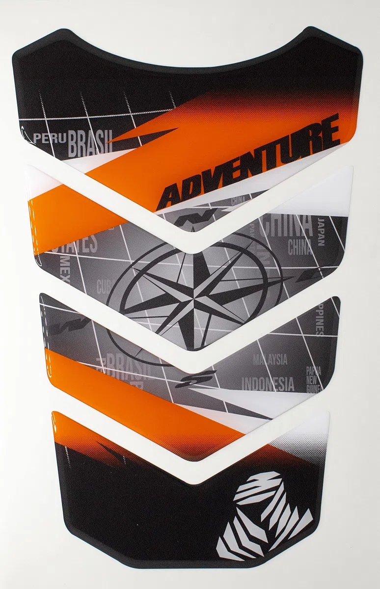 PROTECTOR ADHESIVO PARA DEPÓSITO, TANKPAD, TANKSCHUTZ, PROTECTION DE RESEVOIR, RESINADO EFECTO 3D compatible con KTM 1050 1090 1190 1290 Adventure AdventureR R Adventure-R v4