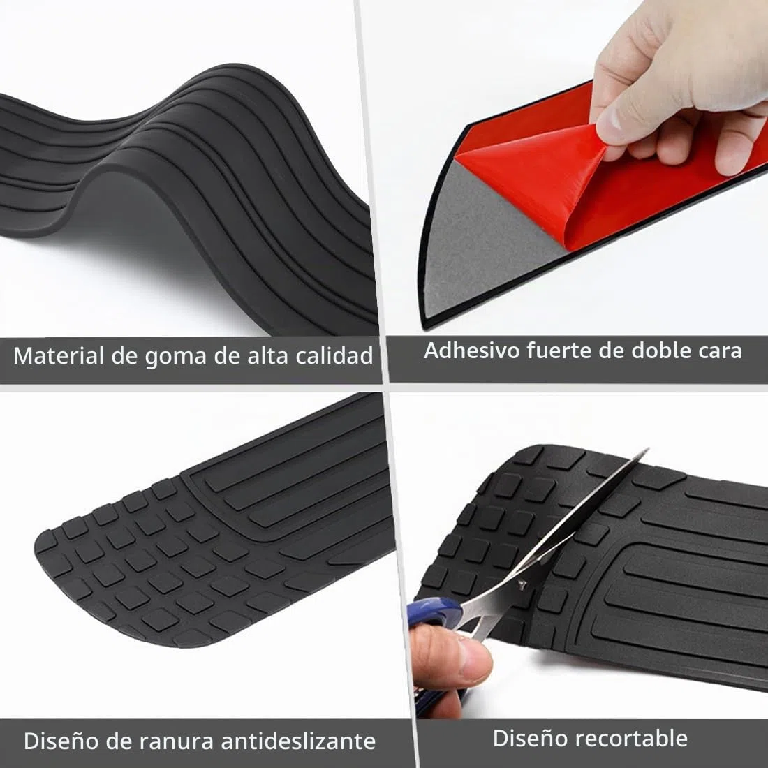 Protector de Parachoques Trasero,Tira Protectora para el Maletero del Coche,Protector Paragolpes Coche de Goma,Protector Universal antiarañazos para el Parachoques del Maletero,para el Coche