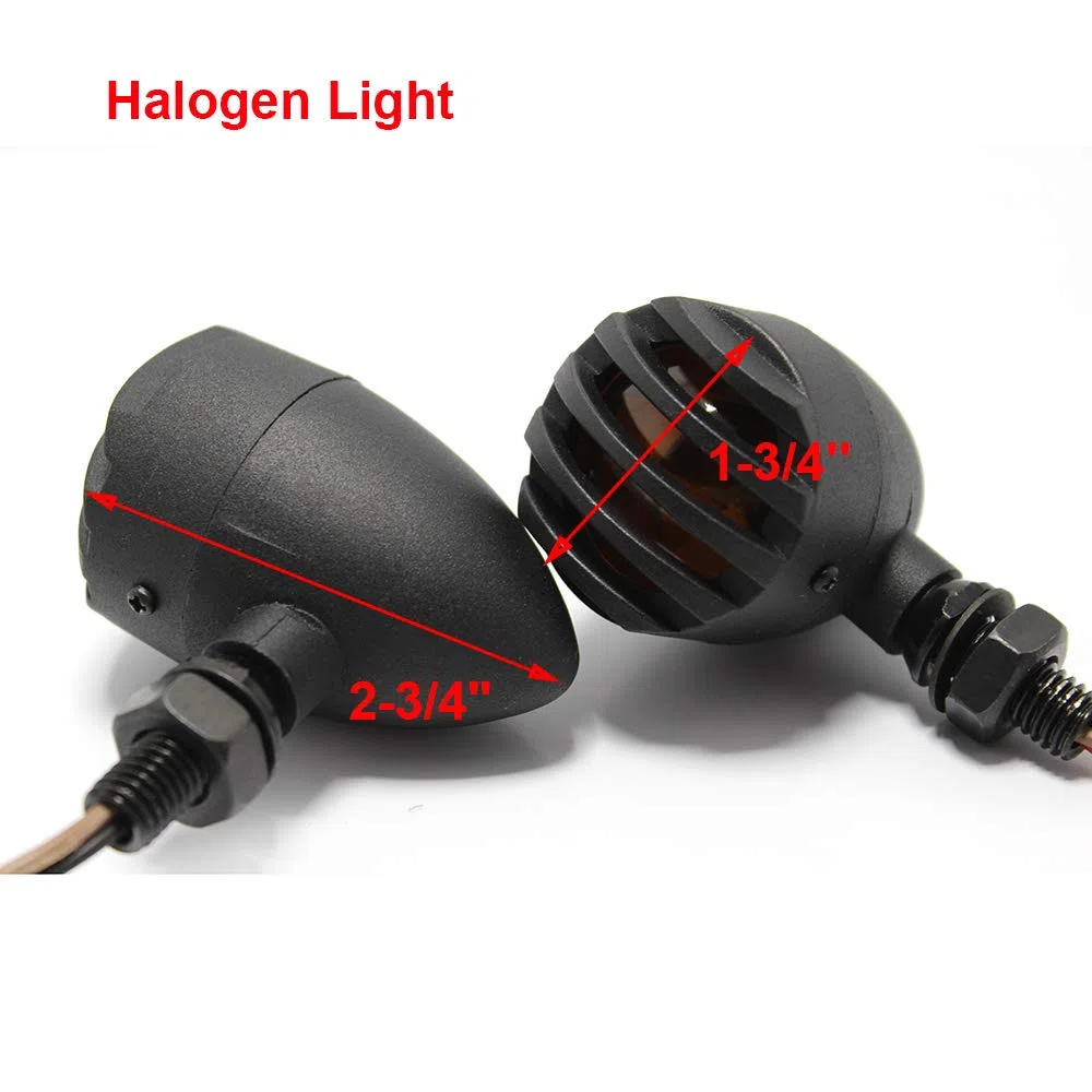 DREAMIZER Intermitentes Moto, 2pcs Ámbar Señal de Giro 12V Universales Motocicleta Luces Indicator Faros para Cruiser Bobber Chopper
