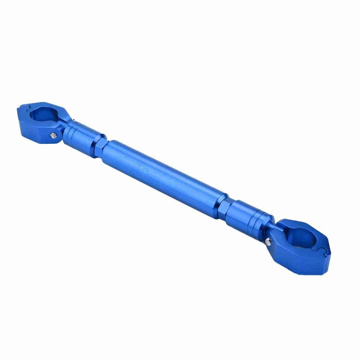 Barra cruzada de estabilizador de manillar de motocicleta de aluminio de alta resistencia con montaje ajustable (Azul)