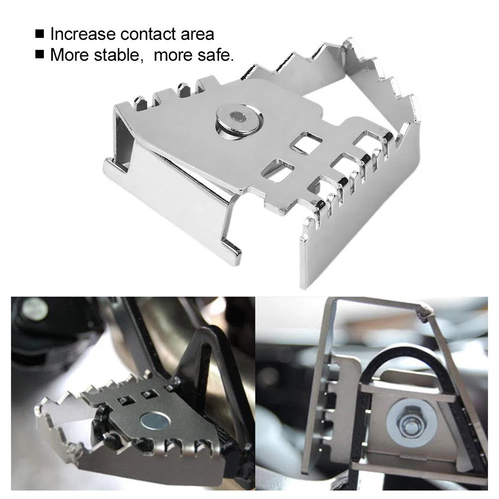 Extensión de Ampliación de Pedal de Freno, Palanca de Freno de Pie Trasero de Motocicleta de Acero Inoxidable, Extensor de Almohadilla de Extensión para F800GS F700GS(enchapado)