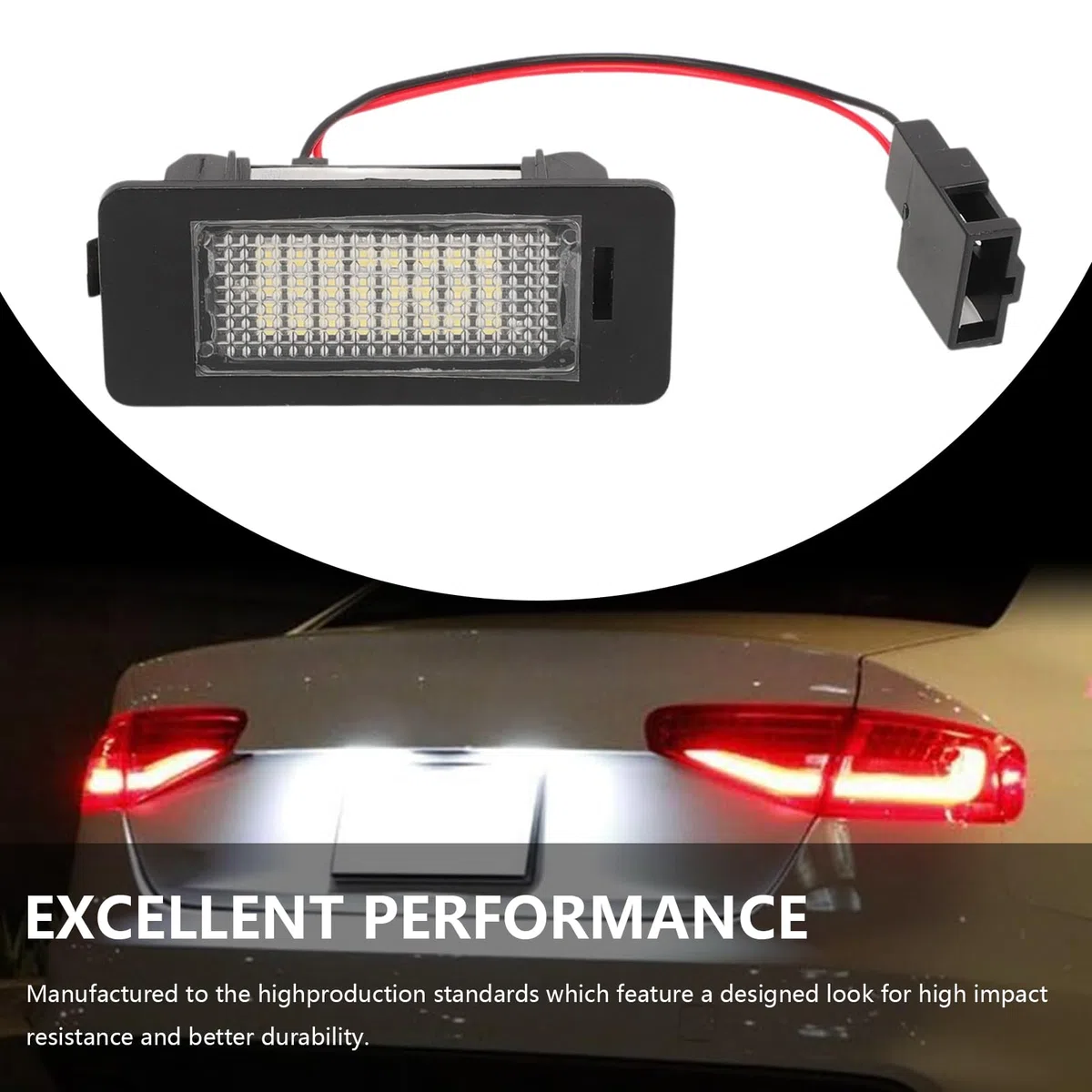 2x Luces Matricula para Audi A1 S1/A3 S3/A4 B8 8K/A4 S4/A5 S5/Q3 Q5 Q7 TT TTS Luz matrícula für VW Caddy Touran Skoda Seat 6000 K 8T0943021 4G0943021 3AF943021