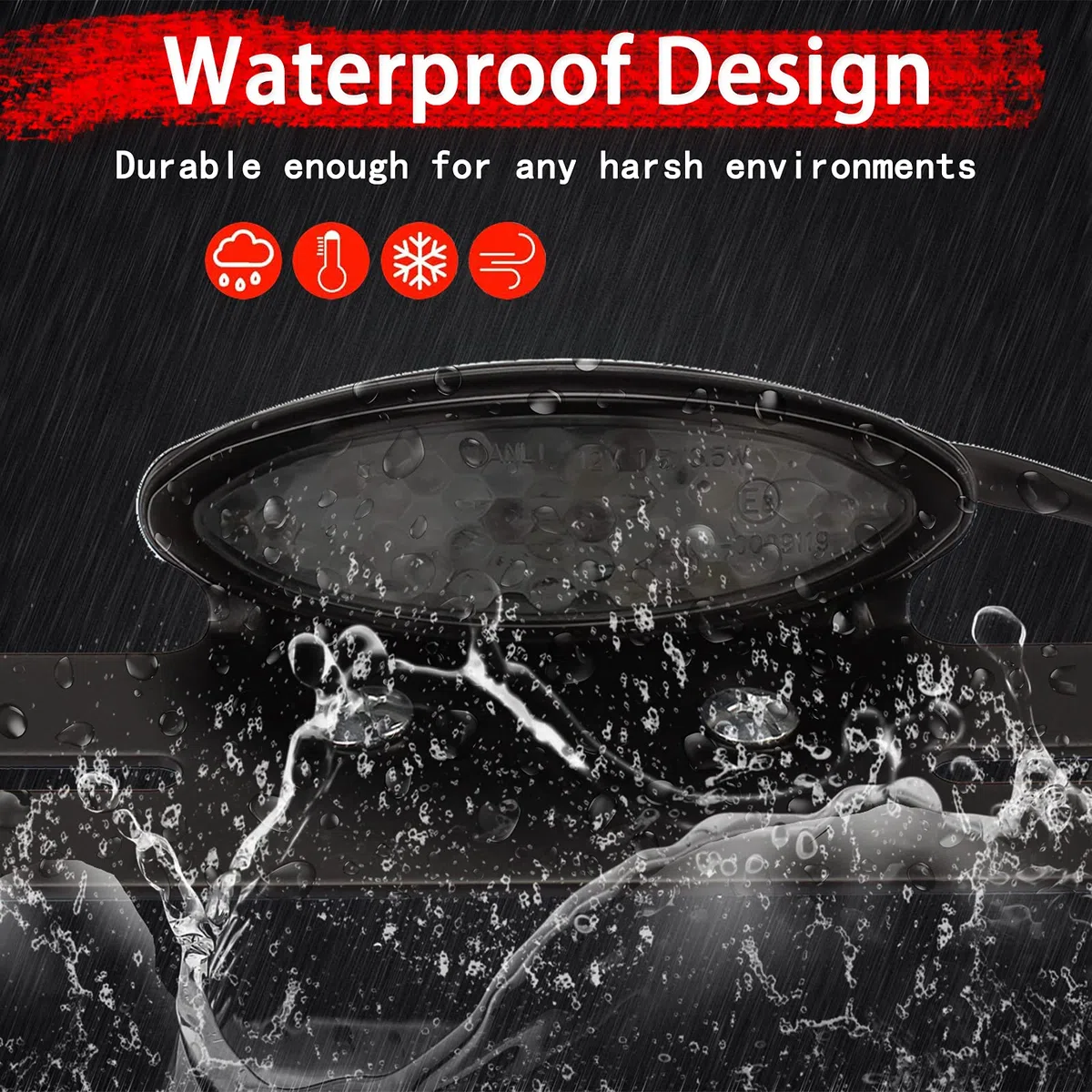 JMTBNO LED Luz Trasera Moto Luz de Freno Luz de Matrícula Lámpara de Luz Roja Homologados 12V Universal para Motocicleta Scooter Bicicleta Quad ATV
